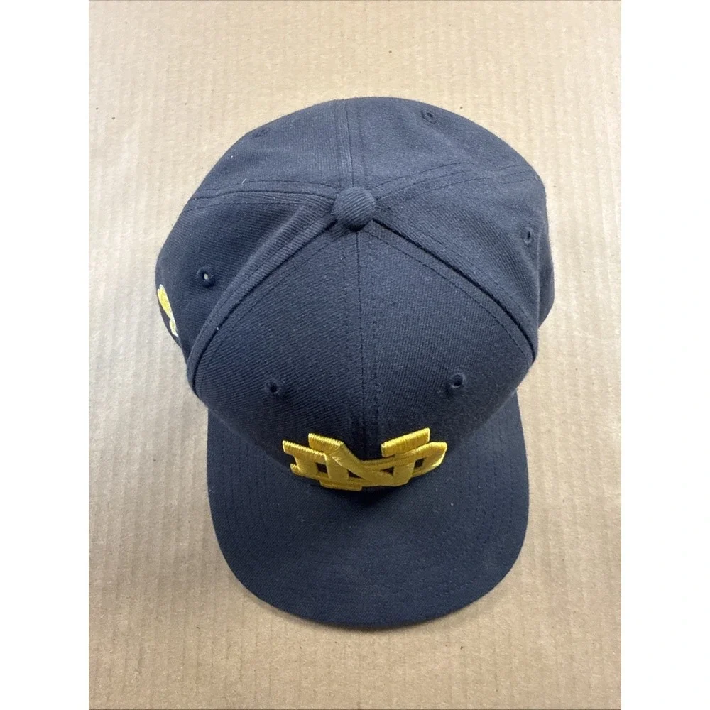 '47 Brand Notre Dame Fighting Irish Snap Back Hat Adjustable Cap Navy W/Clover